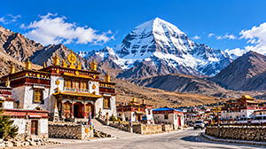 Traditional Tibetan architecture near Mount Kailash
